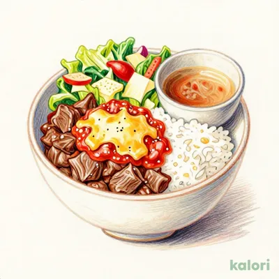 うまトマチーズ牛めしランチセット (小盛)