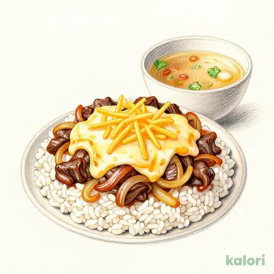 チーズ牛めしランチセット (あたま大盛)