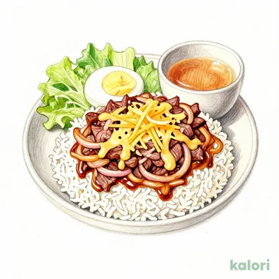 チーズ牛めしランチセット (並盛)