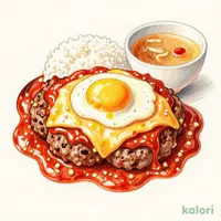 Cheese Tomato Hamburger Steak Set Meal (Triple)