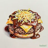 チーズブラウンソースハンバーグ定食 (シングル)