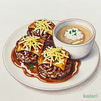 チーズブラウンソースハンバーグ定食 (トリプル)
