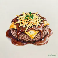 チーズブラウンソースハンバーグ定食 (単品)