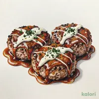 ブラウンソースハンバーグ定食 (トリプル)