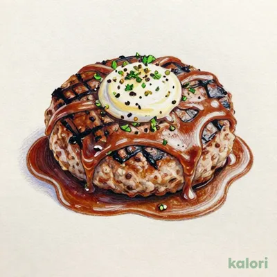 Brown Sauce Hamburger Steak (A La Carte)