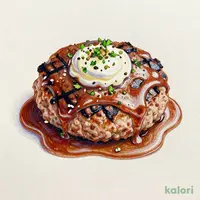 ブラウンソースハンバーグ生野菜セット (シングル)