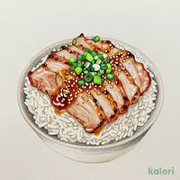豚ロースネギ塩丼 (小盛)