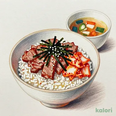 One Piece Kimchi Beef Bowl Set, Extra Meat