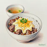One Piece Cheese Beef Bowl Set, Extra Meat