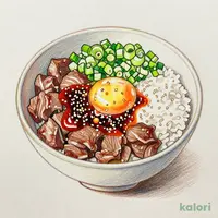 One Piece Spicy Scallion and Egg Beef Bowl Set, Regular
