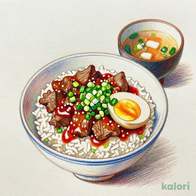 ワンピースネギたっぷり旨辛ネギたま牛めしセット (特盛)