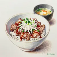 ワンピース鬼おろしポン酢牛めしセット (並盛)