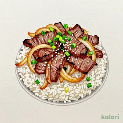 松屋の牛焼肉丼 (並盛)