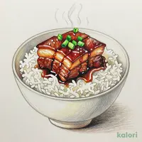 Black Sauce Braised Pork Belly Rice Bowl
