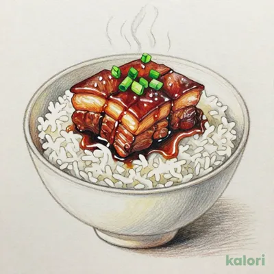 Black Sauce Braised Pork Belly Rice Bowl