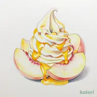 Generous Serving White Peach Parfait