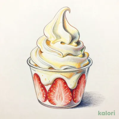 Halo-halo Fruit Ice with Condensed Milk and Strawberry