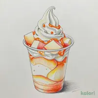 完熟白桃パフェ