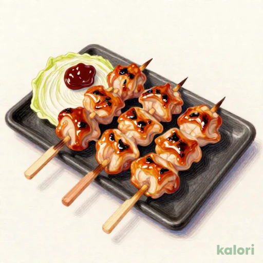 鉄板やきとり 5種盛 特製辛味噌添え 580kcal — What's in It