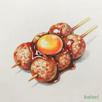 鶏つくね 黄身添え