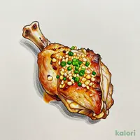 清流若どり 骨付きモモ一本 モモ一本焼き ガーリックソース