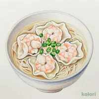 香港風　ぷりぷり！海老ワンタン麺