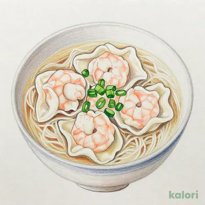 香港風　ぷりぷり！海老ワンタン麺