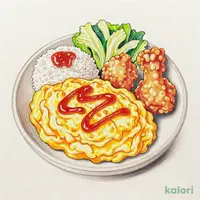 メガ盛り とろっと卵の王道オムライス