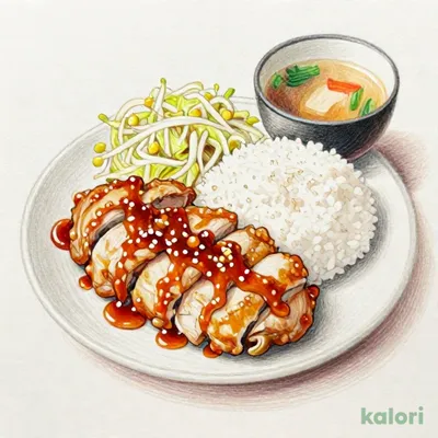 鶏むね肉のチキン南蛮と豚バラの生姜焼き定食