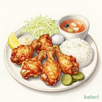 鶏もも唐揚げ定食（7個）
