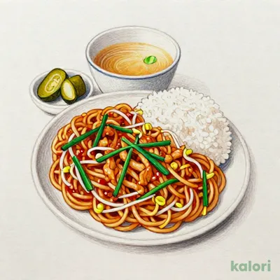 【台湾風】麻辣焼きそば定食