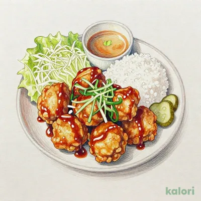 【広東風】油淋鶏定食（4個）