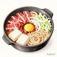 牛すき焼き定食 (牛肉2倍盛り)