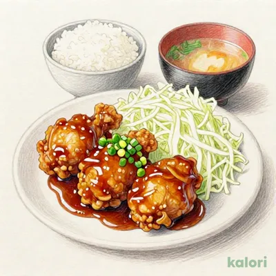香味葱ダレ唐揚げ定食