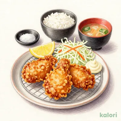 鶏もも唐揚げ定食（4個）