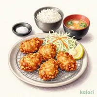 鶏もも唐揚げ定食（6個）