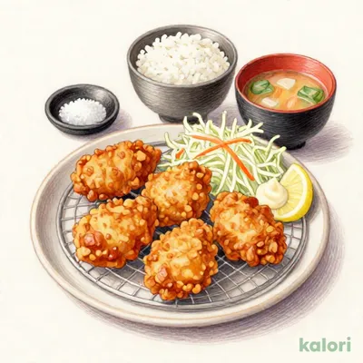 鶏もも唐揚げ定食（6個）