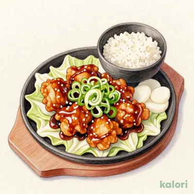 鶏唐ネギ香味定食