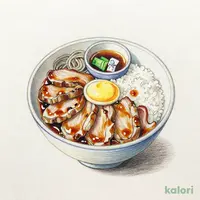 【呉名物】小さな肉玉丼とざるそば