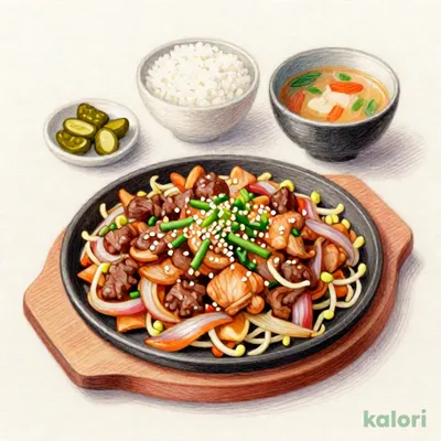 【牛・豚・鶏】焼肉ミックス定食（肉倍盛）