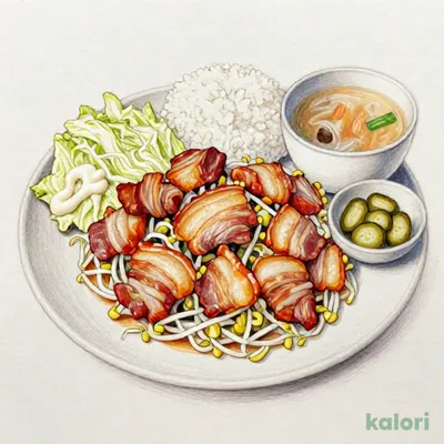 【生姜香る】豚バラのしょうが焼き定食(肉大盛)
