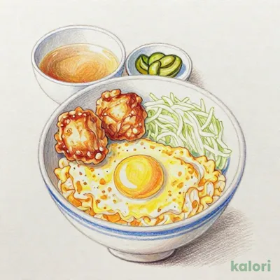 お母さんの玉子丼と鶏唐セット