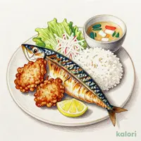 しまほっけと鶏唐定食