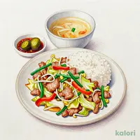 たっぷり肉野菜炒め定食