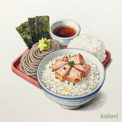 漬けまぐろ丼とざるそば