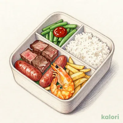 牛カットステーキミックス弁当