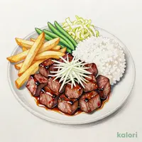 牛カットステーキ弁当大盛（おろしぽん酢）