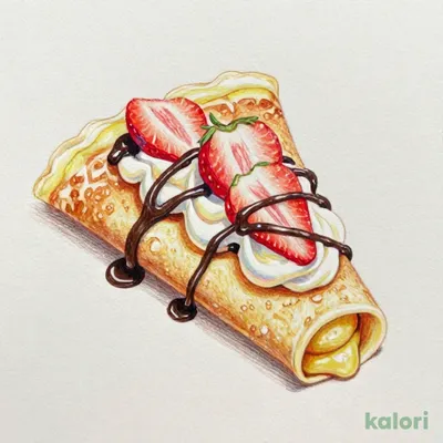Strawberry Chocolate Custard Whipped Cream Crepe