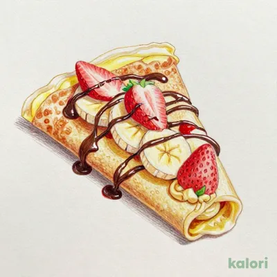 Strawberry Banana Chocolate Custard Crepe