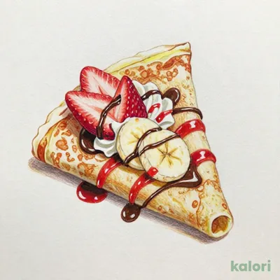 Strawberry Banana Chocolate Custard Whipped Cream Crepe